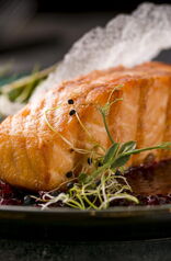 Delicious Cooked Fish Meal Front View