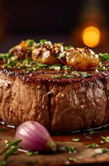 Grilled Steak Fresh Tender Ready Eat Rustic Plate Generated By Artificial Intelligence